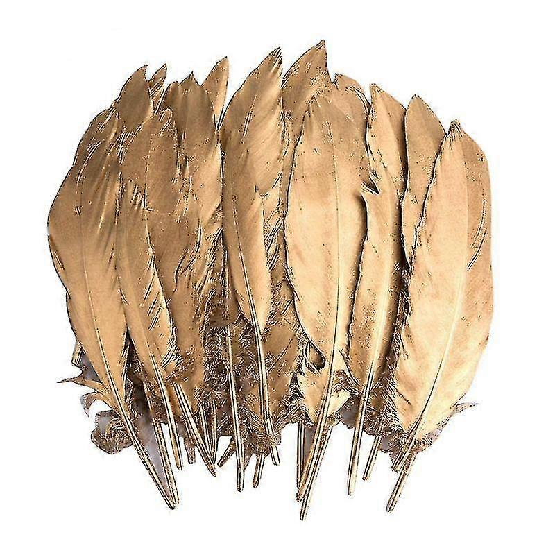 20pcs Gold Feathers For Crafts 100% new