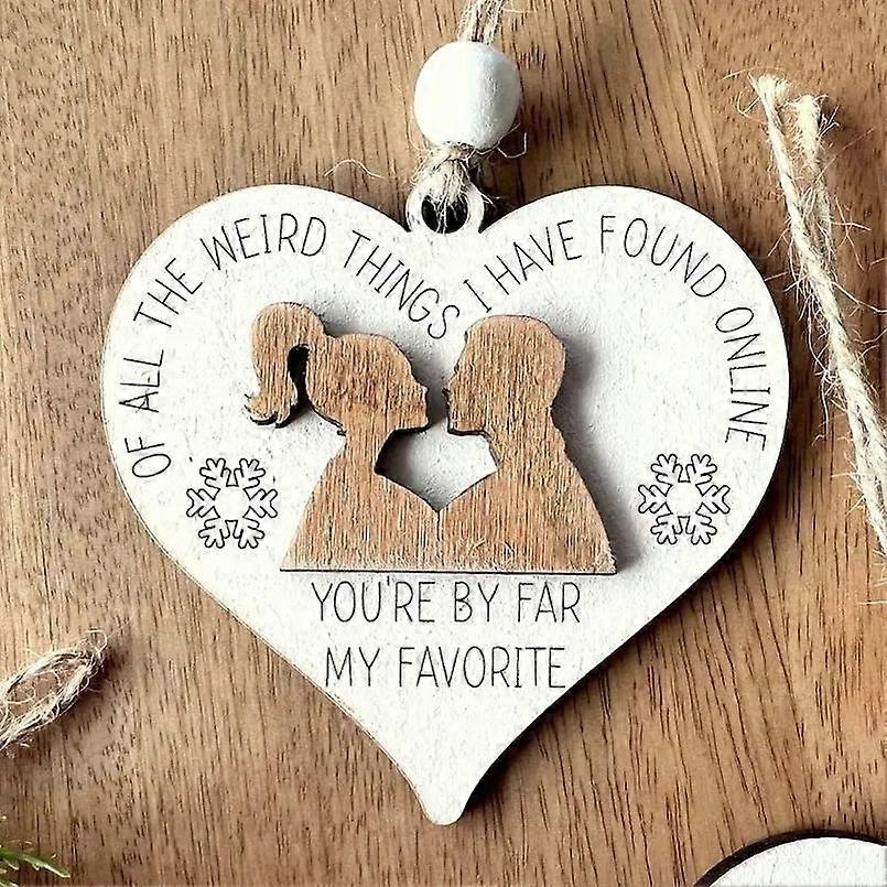 Funny Couple Ornament SVG, Wooden Funny Ornament, Couple Ornament Laser Cut, Couple Ornament, Valentine's Day Gift For Him Her