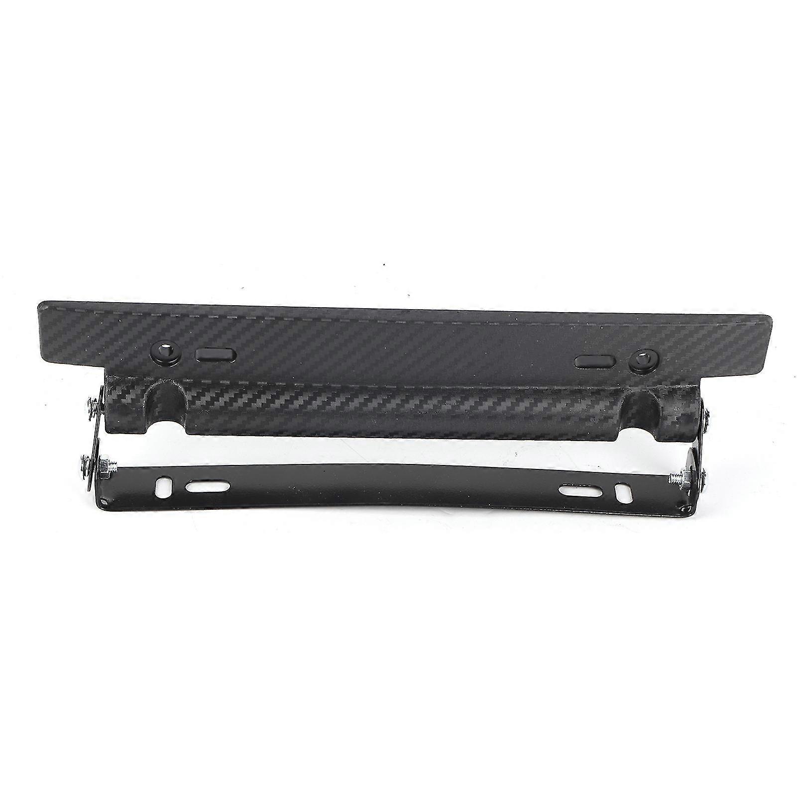 Front Rear Adjustable Carbon Fiber Texture License Plate Frame US Style