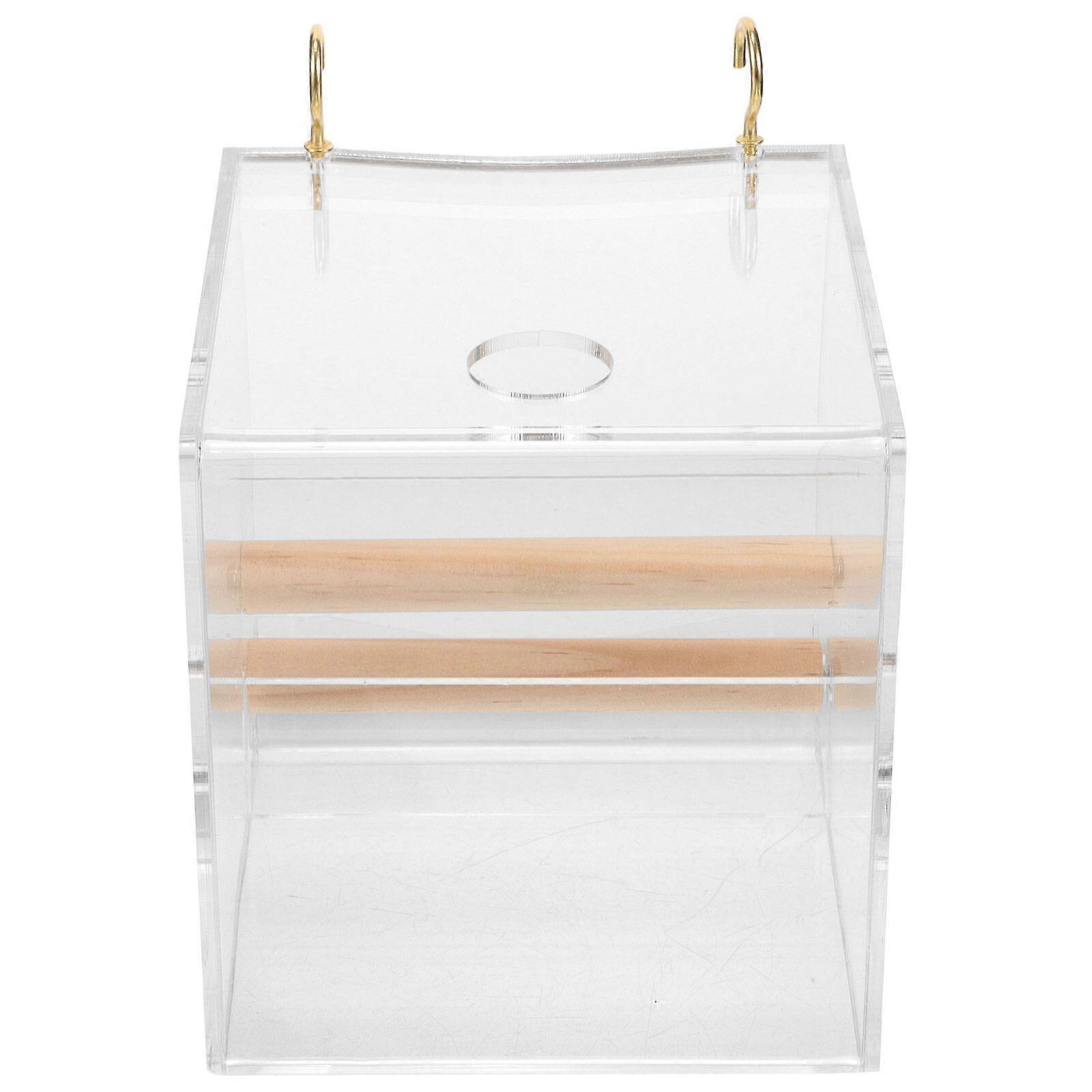 Parrot Feeder Splash-proof Bird Feeder Food Container Hanging Automatic Parrot Food Dispenser