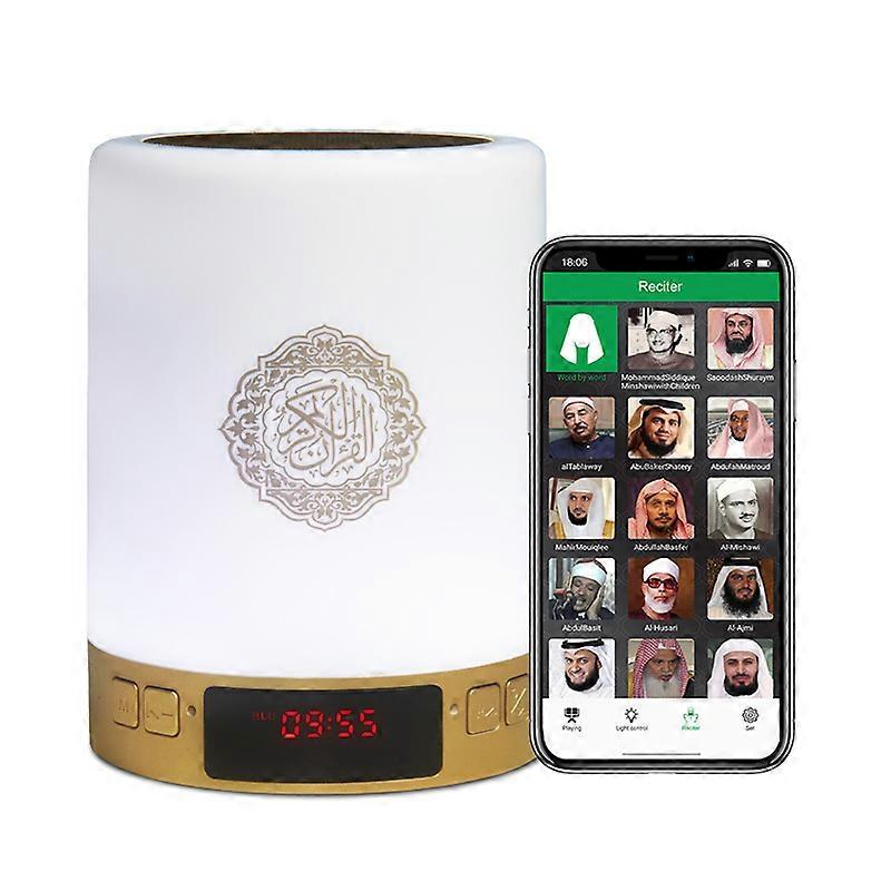 Islamic Wireless Portable Quran Speaker LED Night Light Koran Lamp With AZAN Clock Mp3 Player Muslim Gift Veilleuse Coranique