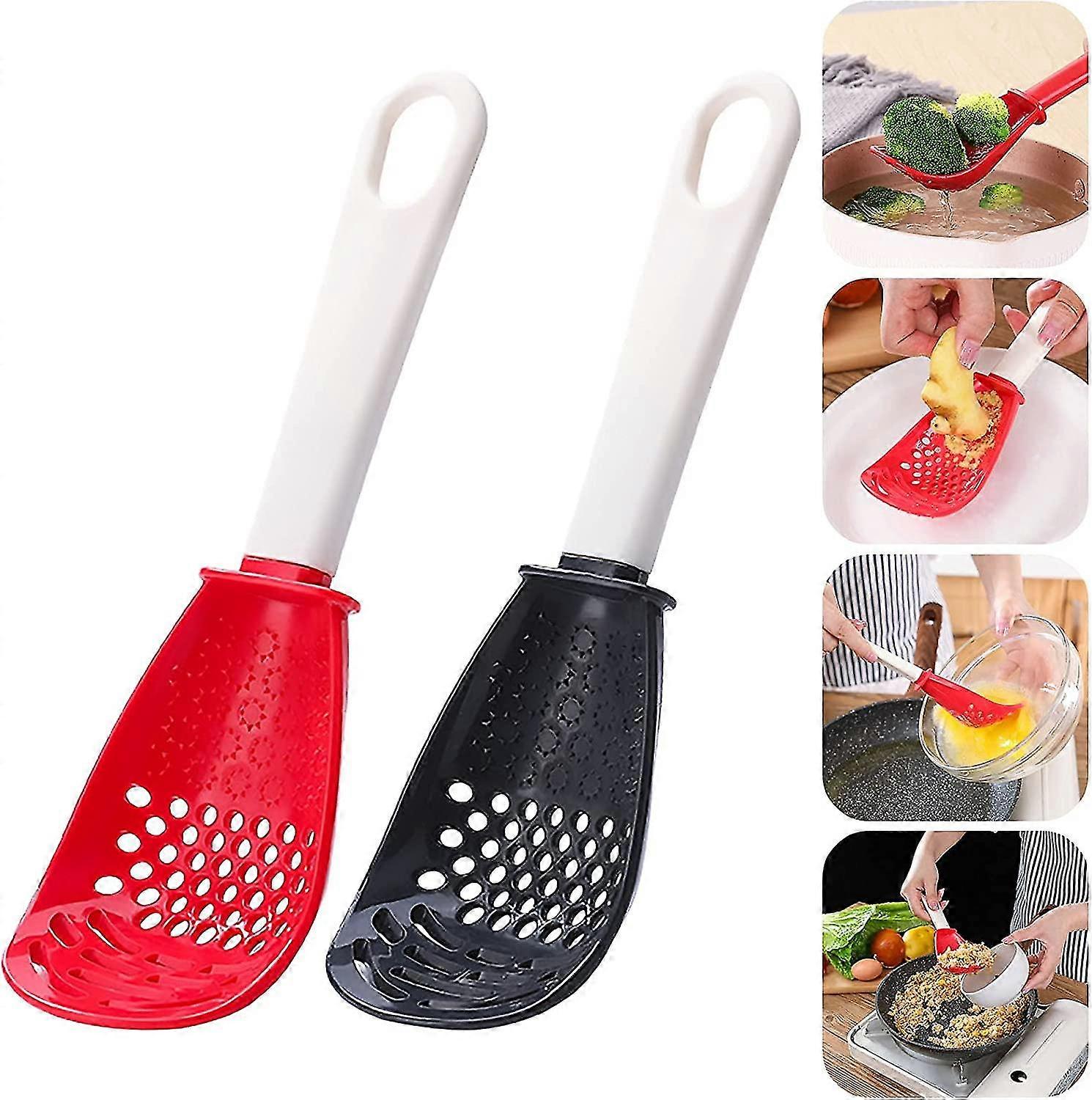 Multifunctional Cooking Spoon Strainer - Kitchen Tools Strainer Small Silicone Spatula Spoon Tw