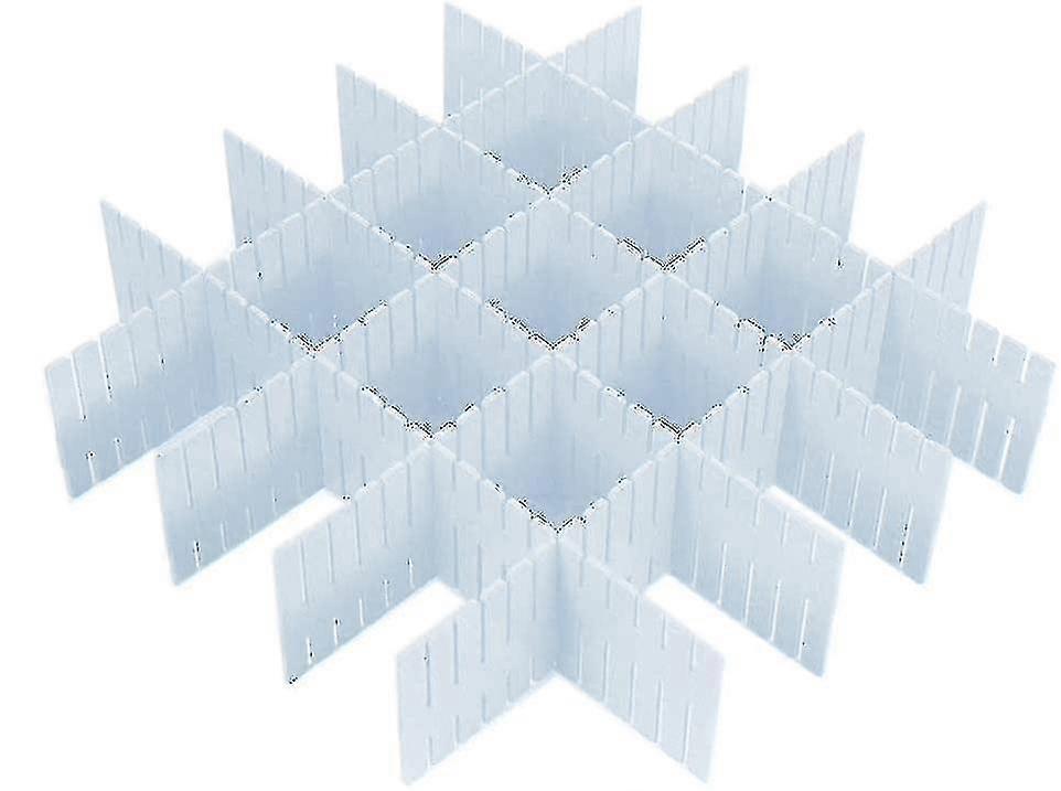 8pcs Plastic Drawer Dividers, Adjustable Drawer Storage Organizer,blue