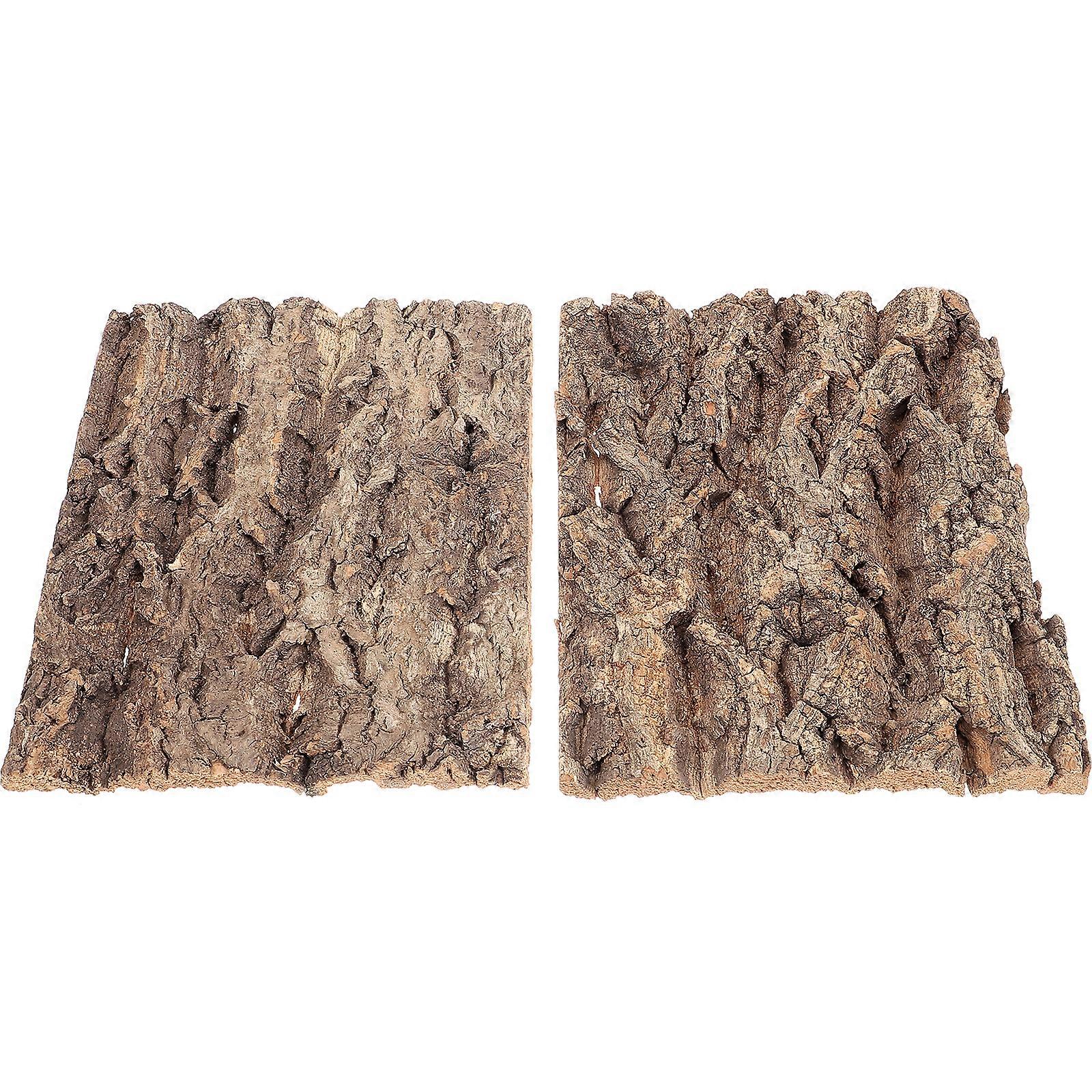 2Pcs Reptile Hide Tree Bark Natural Tree Bark Decor Terrarium Tree Bark Decoration Climbing Tree Bark