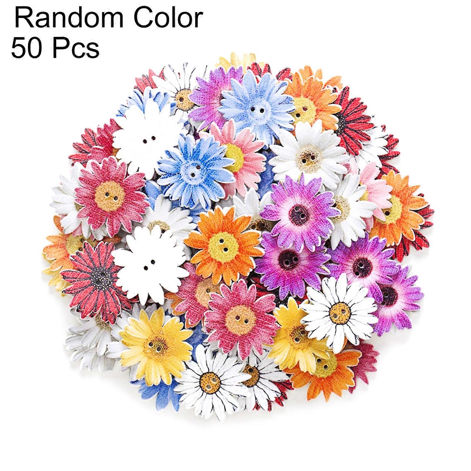 50/100pcs marguerite form huller træknapper diy scrapbog syning tilbehør mengxi
