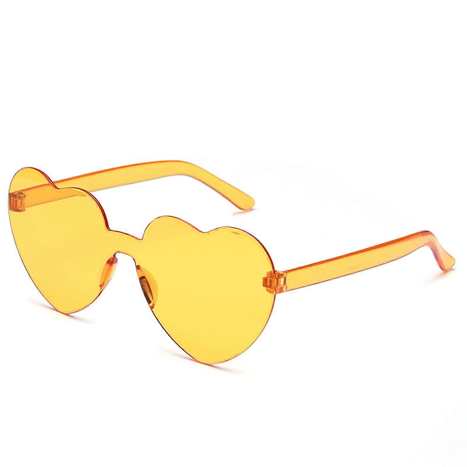 100% ΝΕΟ Love Heart Shape Γυαλιά Ηλίου Clear Lens Rimless Festival Glasses Dress Party