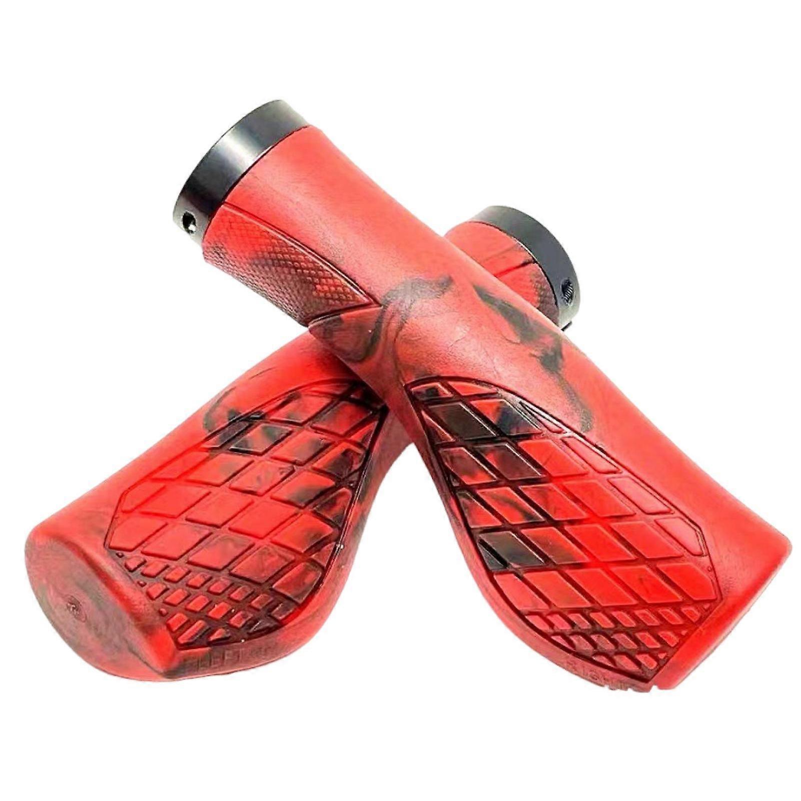 QingHai 1 Pair Bicycle Handlebar Grips Shock-absorbing Non-slip Simple Installation Lightweight Bicycle Grips Handle Covers