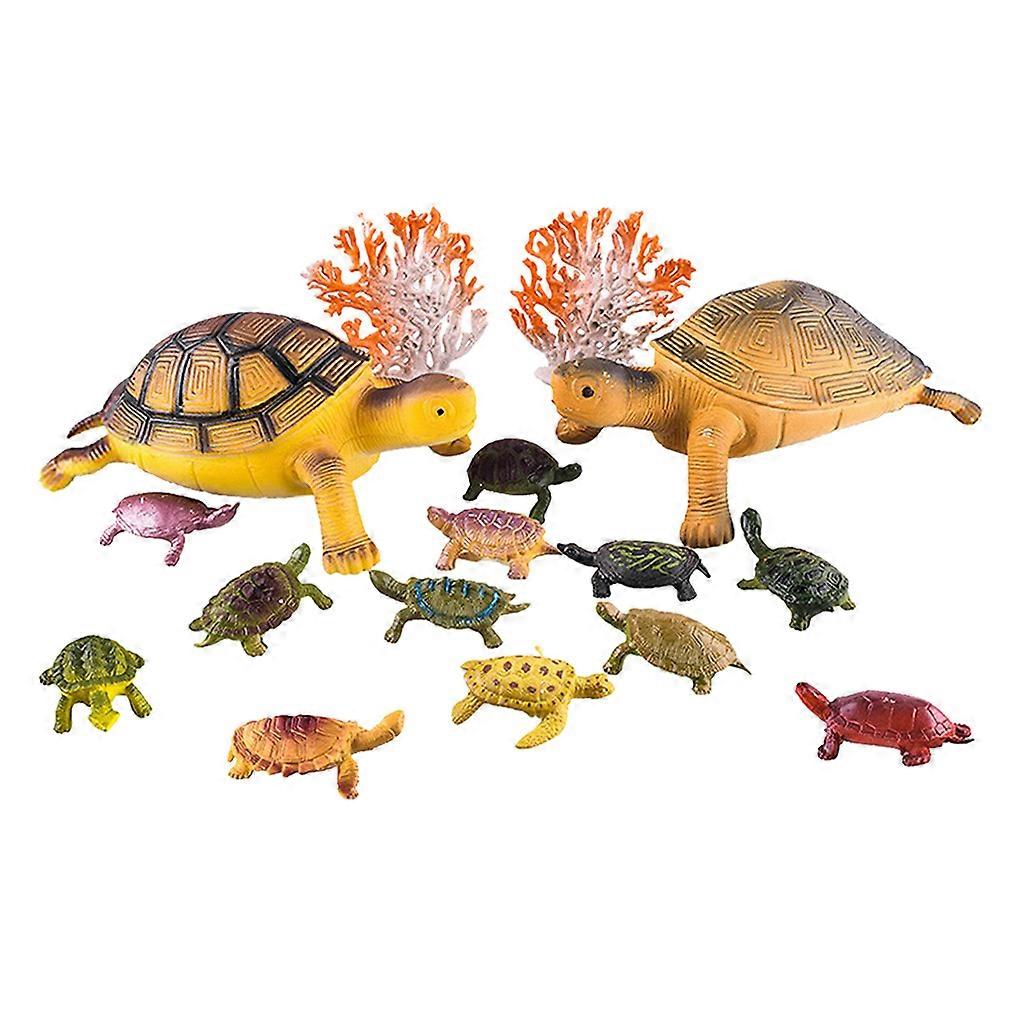 Simulation Sea Turtle Coral Figure Animal Model Learning Educational Toys