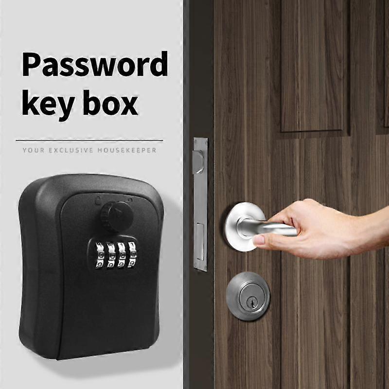 Wall Mount Key Storage Secret Box Organizer 4 Digit Combination Password Security Code Lock No Key Home Key Safe Box