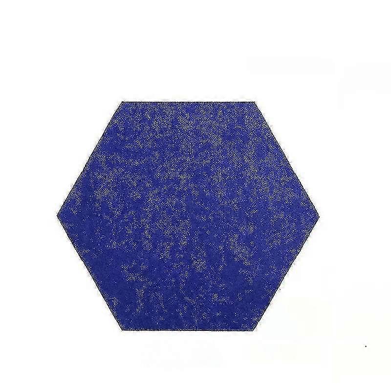 3pcs Acoustic Wall Panel Hexagon Tiles Studio Sound Proofing Insulation Foam Pads(navy Blue)