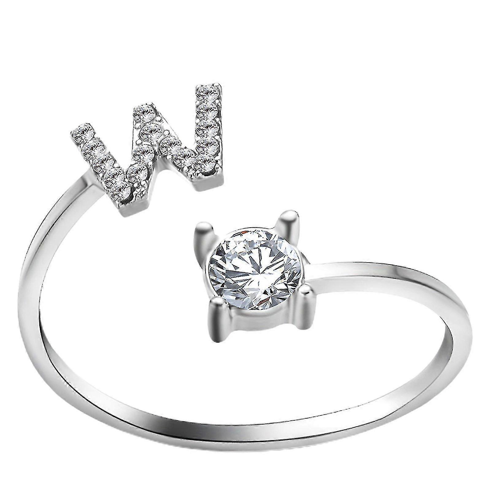 Finr Ringe Simpli Buchstaben Ringe Fash Schmuck Ringe-W-Silber