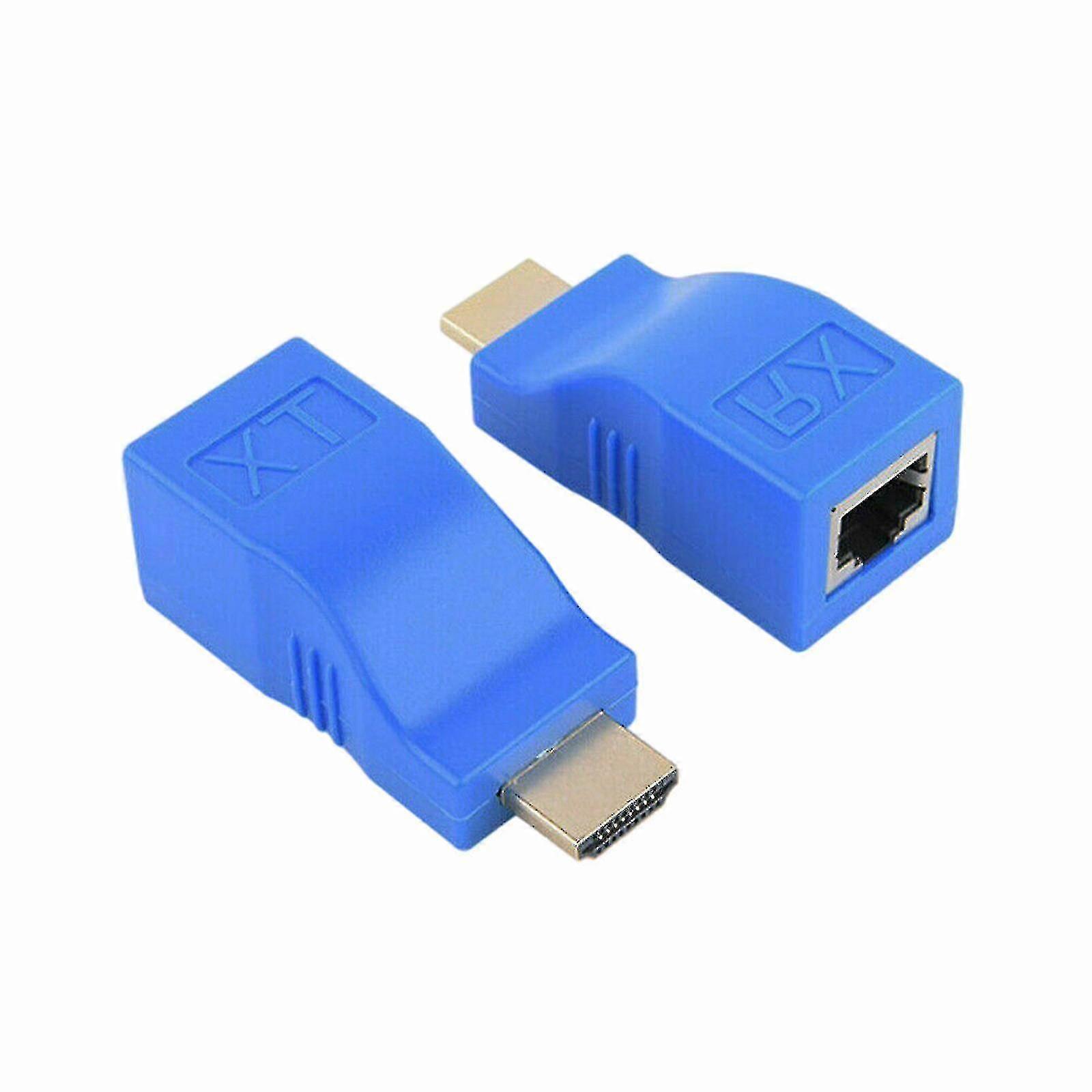 Hdmi Extender Hdmi To Rj45 Over Cat 5e/6 Network Lan Ethernet Adapter 4k 1080peunyny