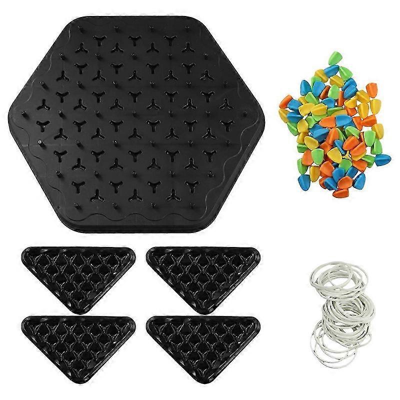 Chain Triangle Chess Game Triggle Rubber Band Game Educational Interactive Game Battle Set for Family Gifts