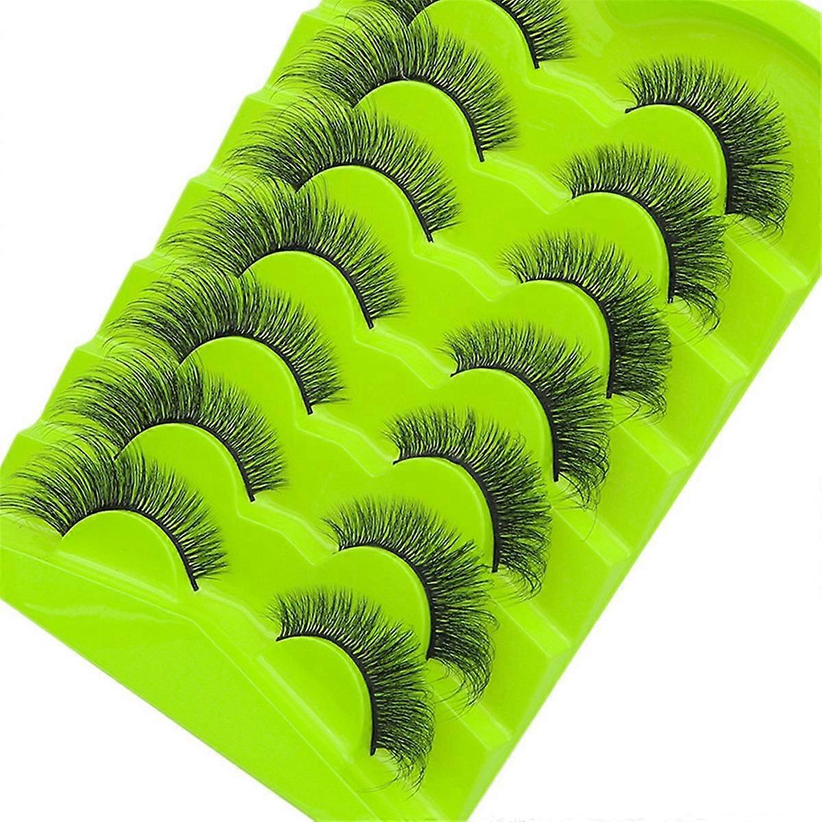 004 7 Pairs Eyelashes Makeup Soft Dramatic 3D False Eyelashes Thick HandMade Lashes Extension Reusable Lashe