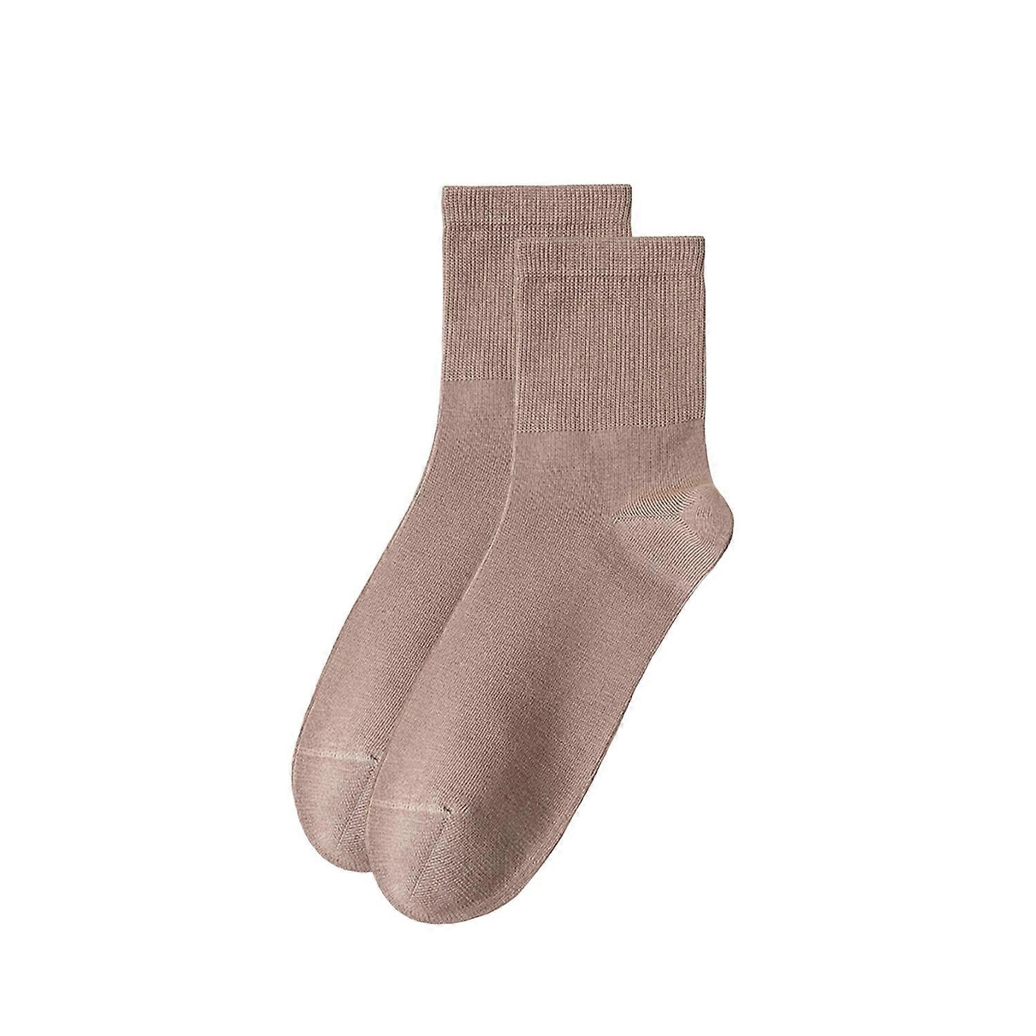 1 Pair Unisex Socks Mid-tube No Odor Solid Color High Elasticity Anti-slip Breathable Lightweight