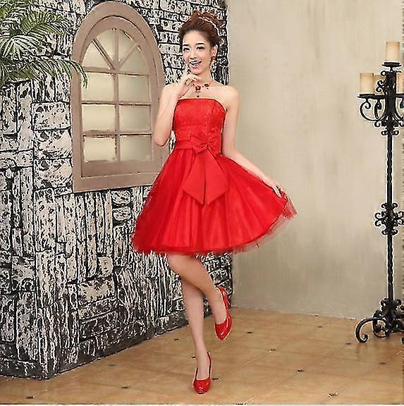 Kort Tube Top Brudklänning