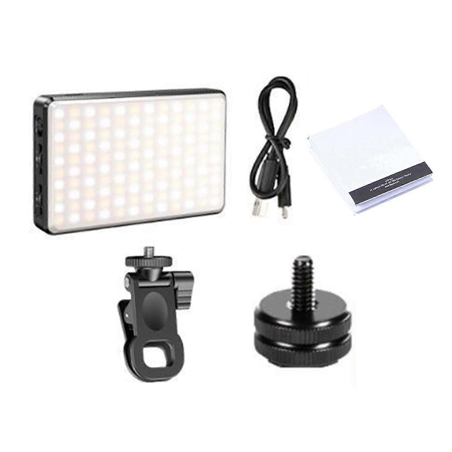 Lampe selfie à pince avec 3 modes, 10 niveaux de luminosité, LED rechargeable super lumineuse et universelle