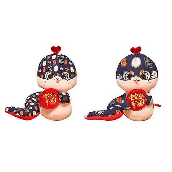 Snake Plush Toy for Chinese New Year Decor Elegant Snake Mascot Doll Festive