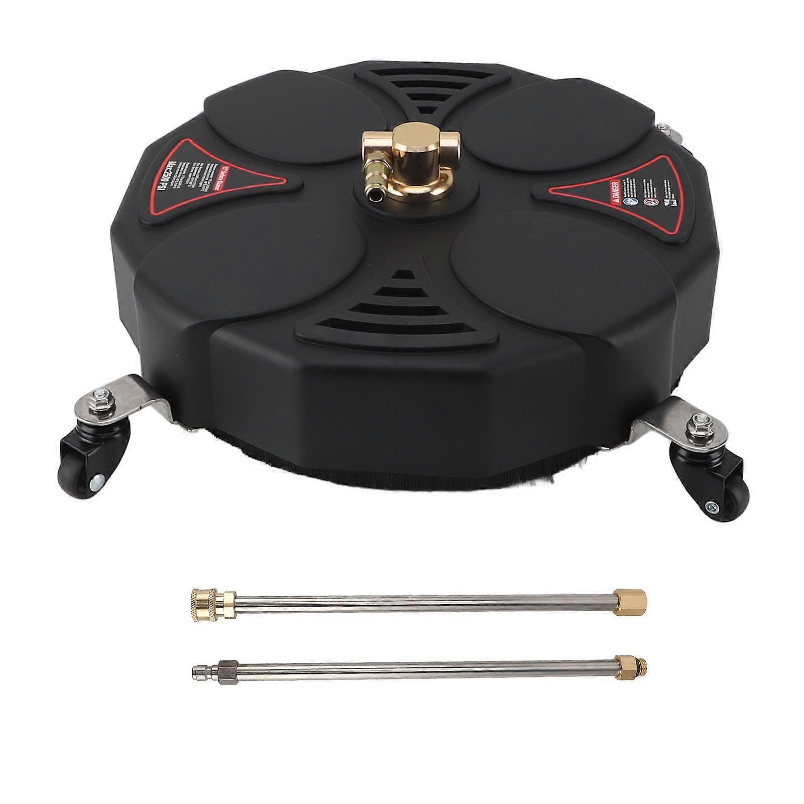 Nettoyeur haute pression de 13 pouces avec 4 roues, 2 500 psi, raccord rapide de 1/4 pouce, nettoyeur haute pression de surface