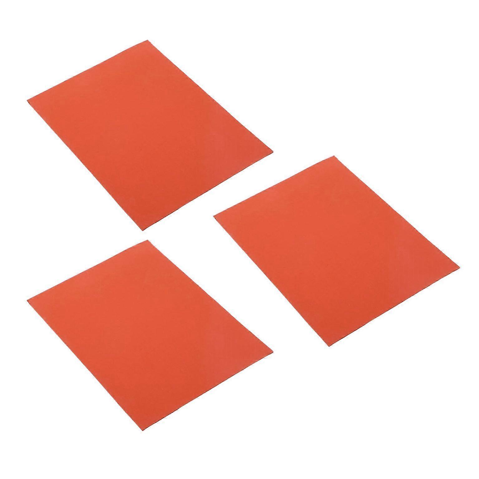 silicone maintenance pad set heat insulation silicone mat kit 3Pcs Red