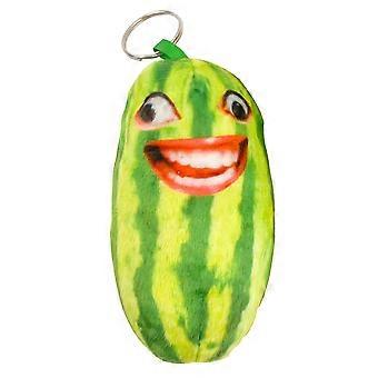 Tira de sandía en forma de peluche colgante de sonido de descompresión tiras de sandía llavero de muñeca