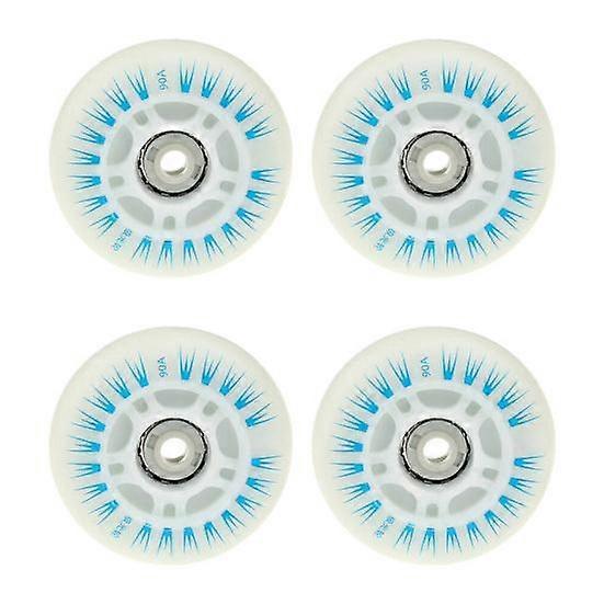 4Pcs 76/80mm Skating LED Luminous Flashing Inline Roller Skates Shoes Wheels