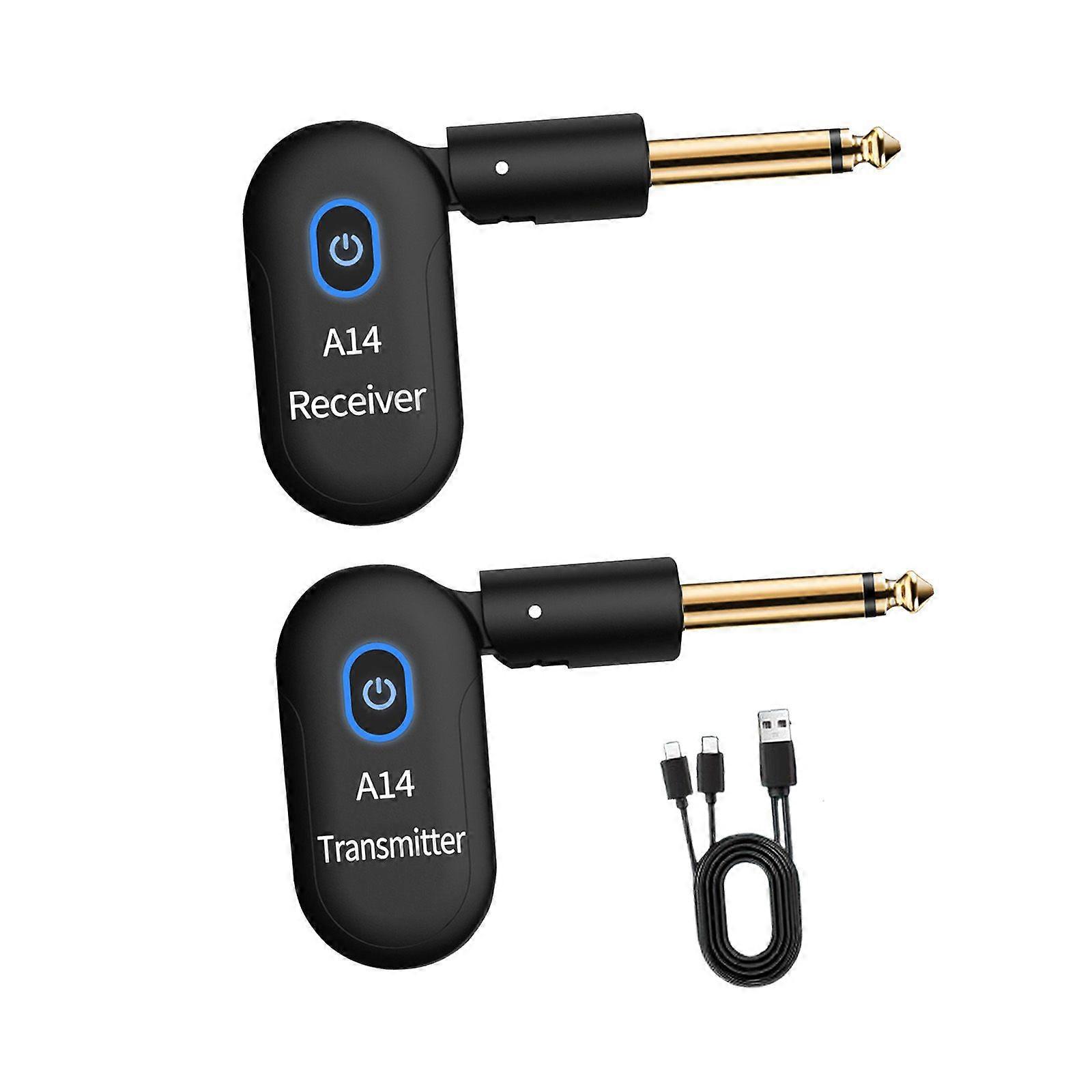 2.4GHzギターワイヤレスシステム4チャンネルエレクトリックギターベースバイオリン100ftwD