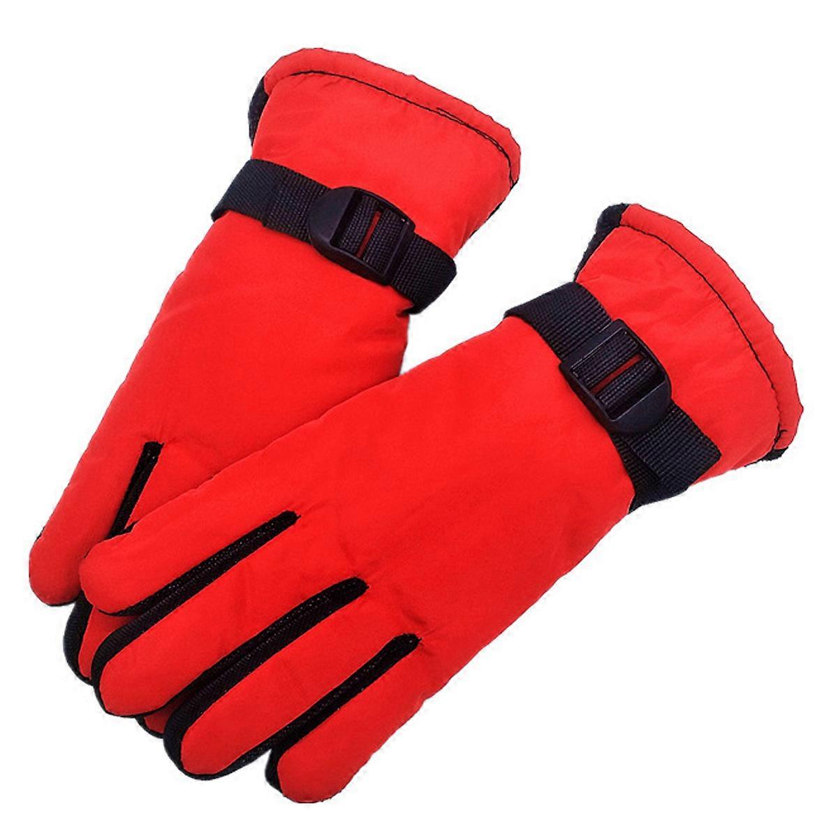 Ski Gloves for Women, Thickened Waterproof Windproof Winter Gloves