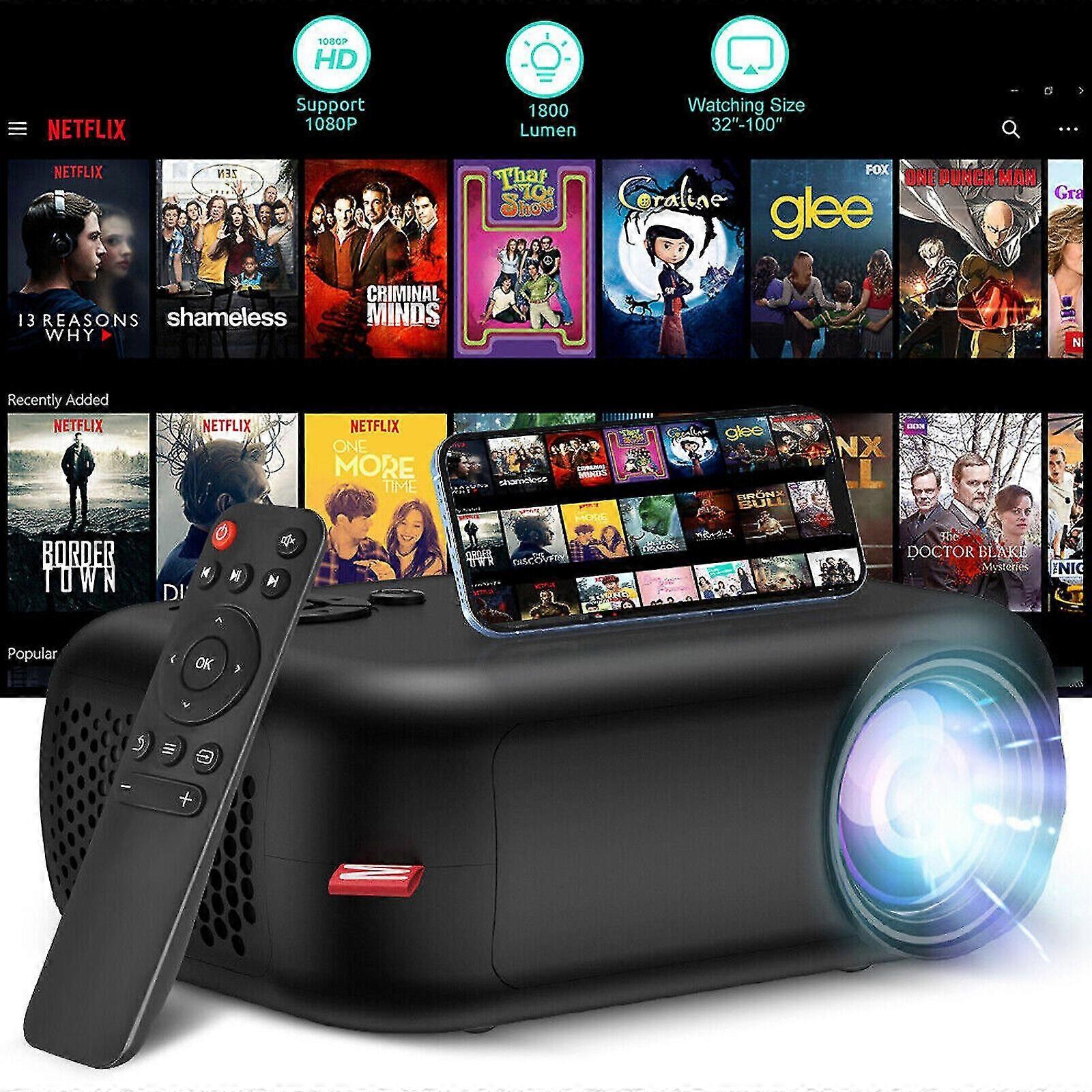 Portable Projector 1080p Led Mini Home Cinema Movie Theater Projector Multimedia