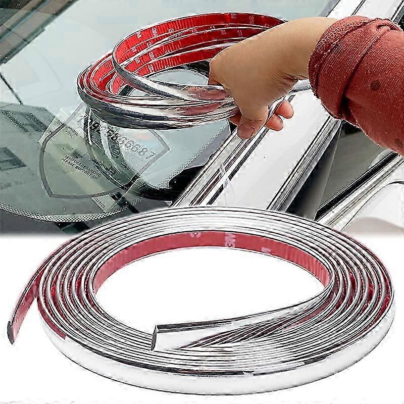 Εξαιρετική 6/9/12/15/18/21/25mm Universal Auto αυτοκόλλητη πόρτα Chrome Strip Moulding Διακόσμηση Προστατευτικό προφυλακτήρα Trim Tape Car Vehicle Decals | |