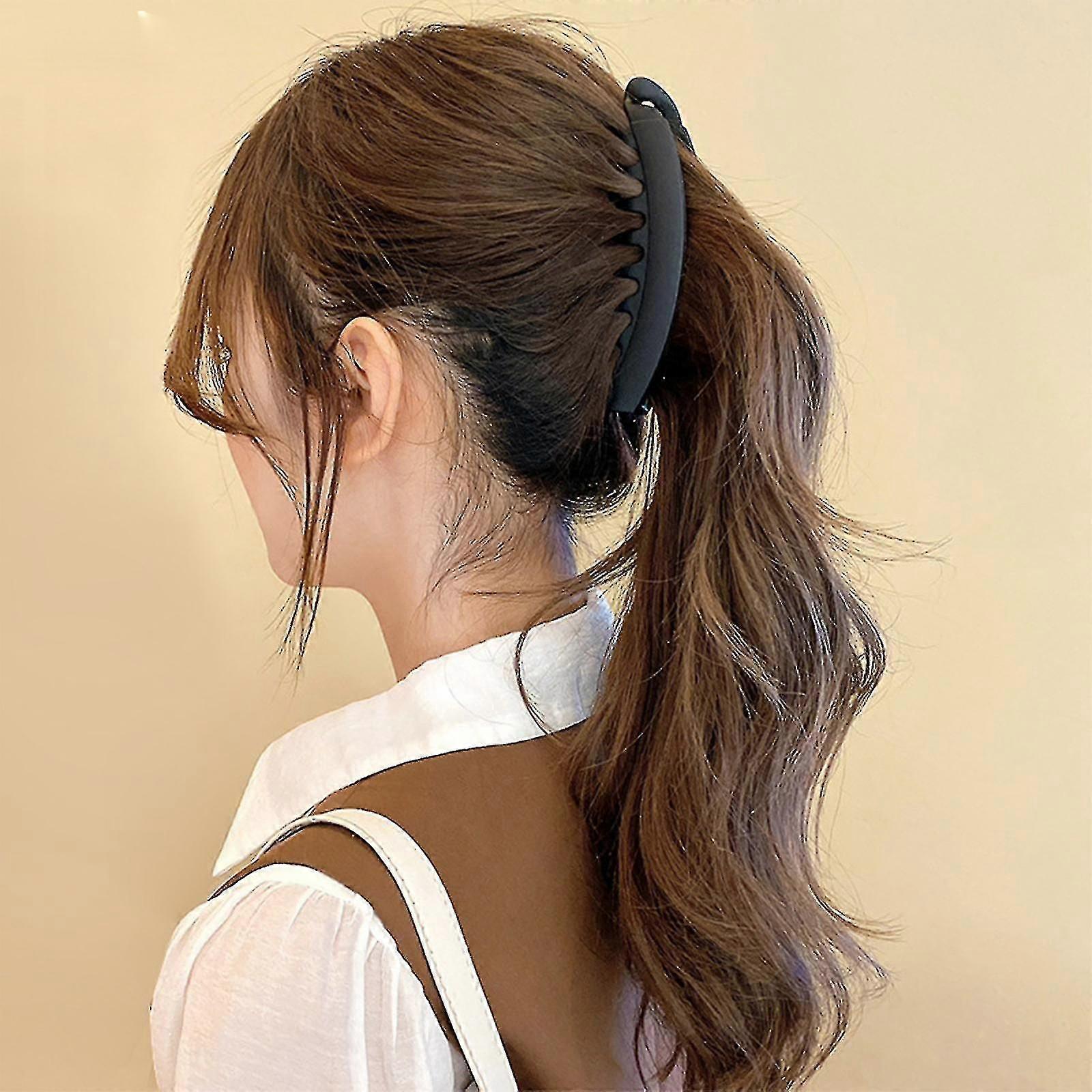 2szt Duży klips do banana, duże spinki do włosów do grubych włosów, antypoślizgowe długie spinki do włosów Ponytail Holder Clip do cienkich włosów