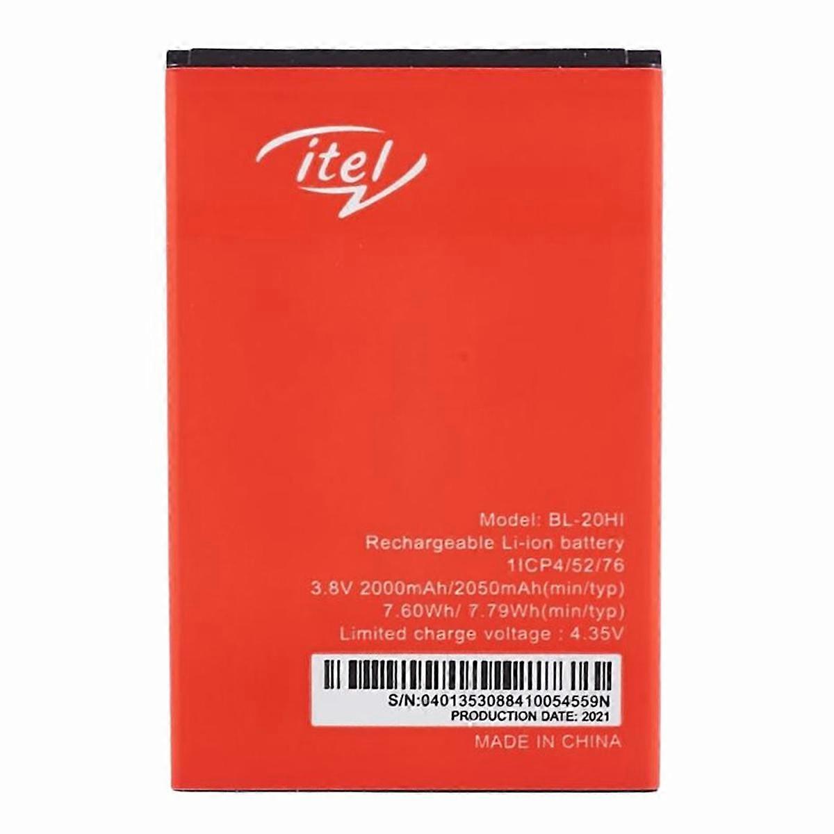 For itel A16 Plus 3.80V 2050mAh Li-ion Polymer Battery Assembly Part (Encode: BL-20HI)