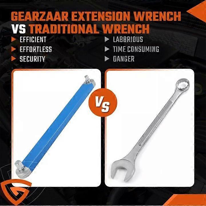 5-Piece Offset Extension Wrench Set - Ratchet Spanner With 4 Extender Adapters-975408