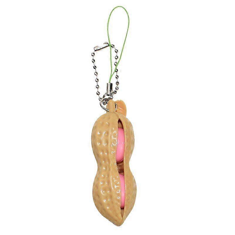 Fidget Toys Decompression Peanut Pea Toys Squishy Squeeze Beans Soybean Edamame Keychain