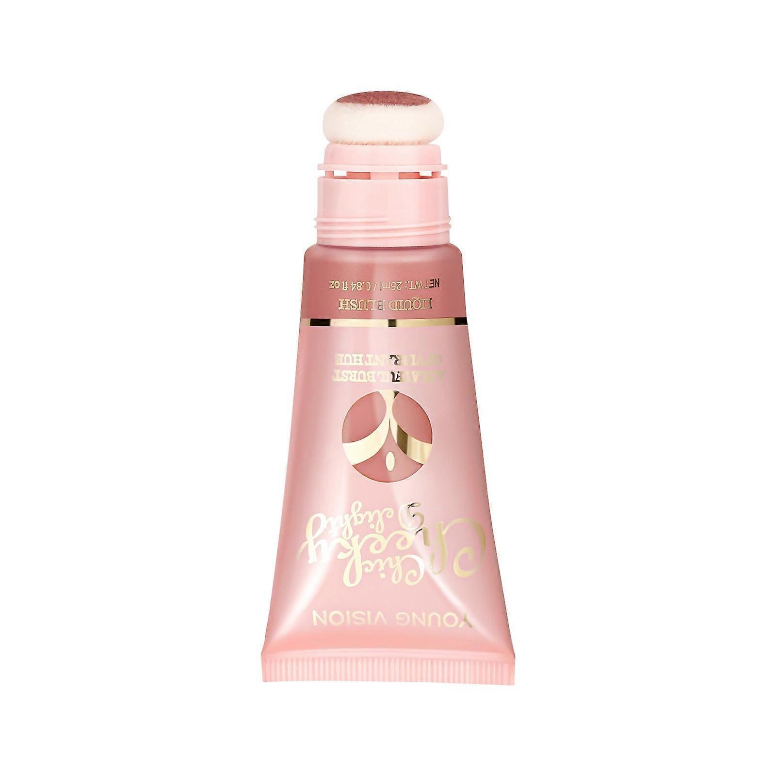 وسادة مسحوق ناعم أحمر الخدود سائل 6 ألوان اختياري مسحوق أنبوب سميك أحمر الخدود أحمر الشفاه مسحوق أحمر الخدود أحمر الخدود 26 مل