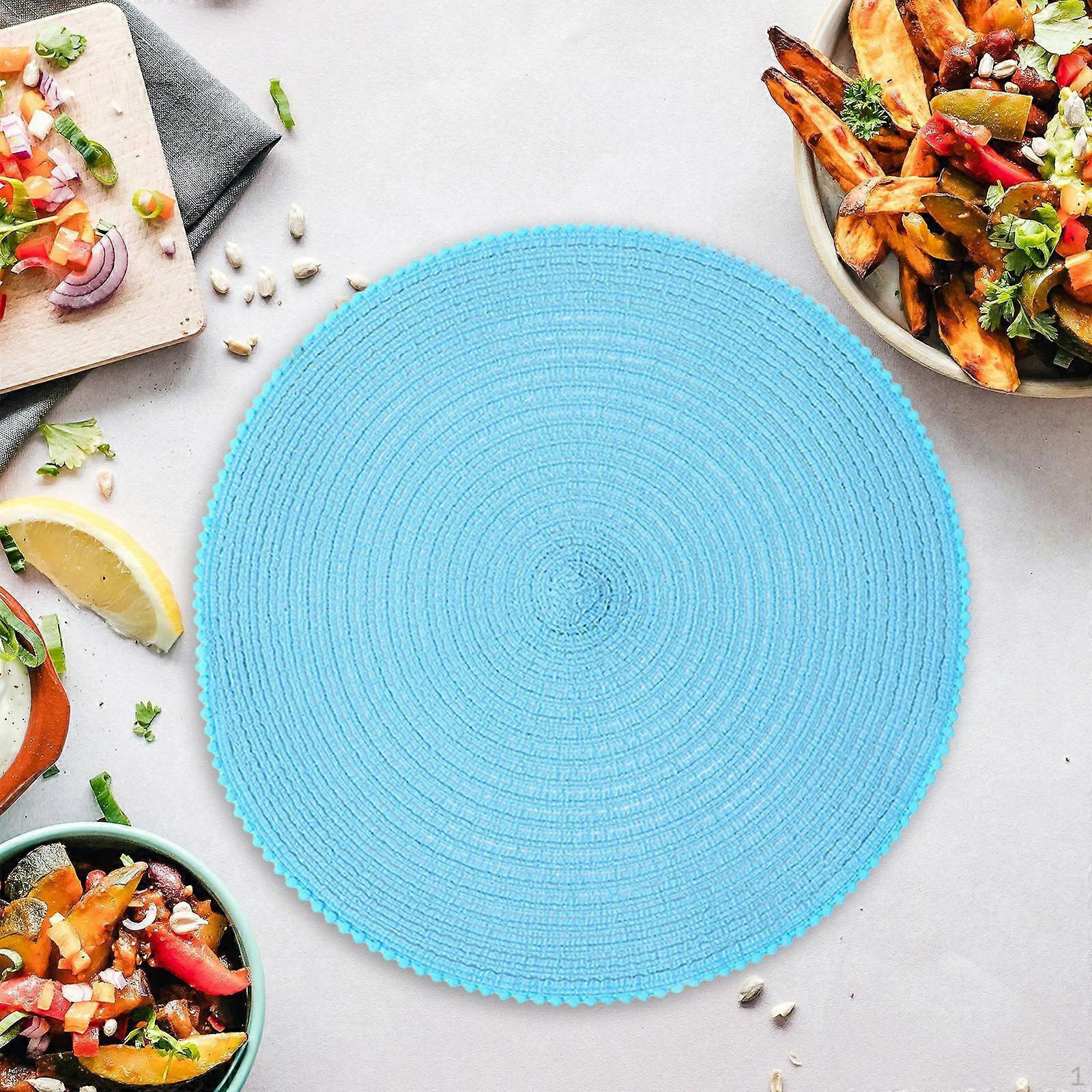Round Woven Placemat Braided Place Mat Dining Table for Countertop