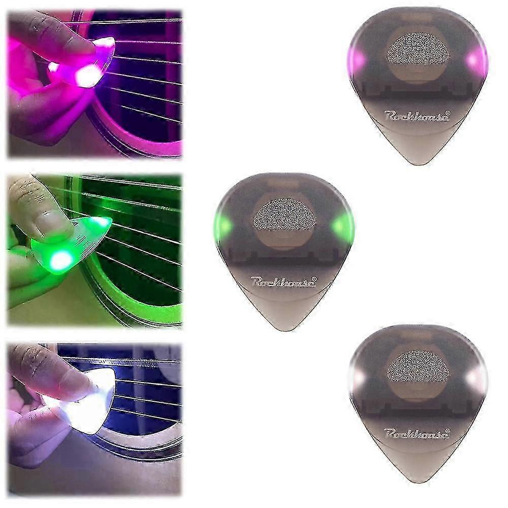 Štýlová LED dióda Rozsvietenie Žiariaca gitara Pick Touch Svietiaca elektrická gitara Ukulele Basová gitara Plectrum Kreatívne darčeky