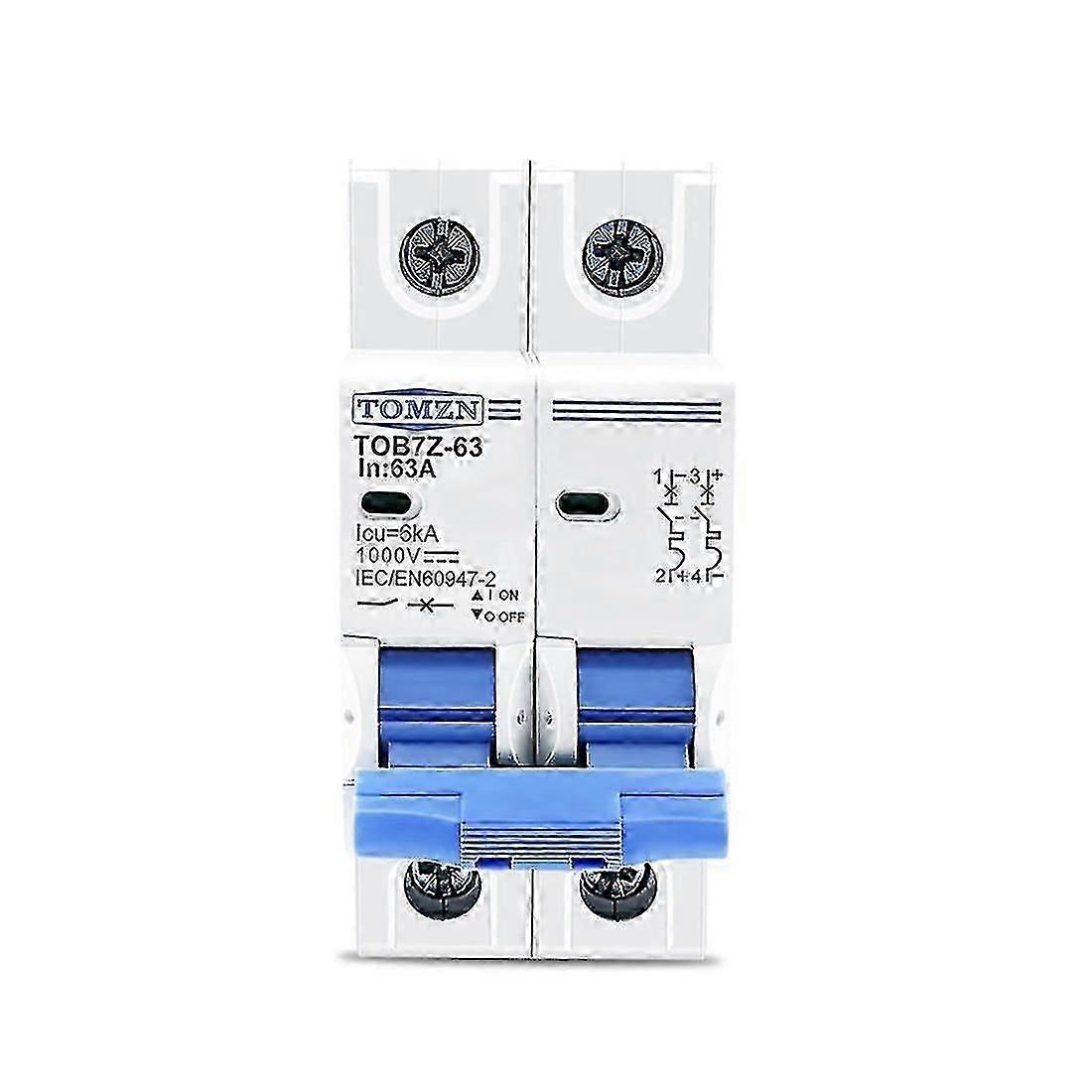 2p Dc 1000v Solar Mini Circuit Breaker Dc Mcb Circuit Breaker for Pv System, 63a-Good