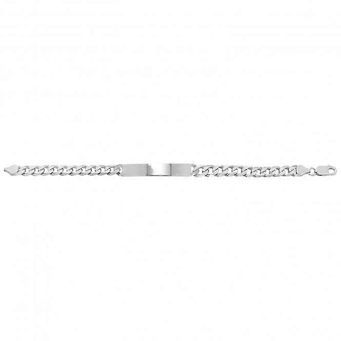 Acotis Silver Curb Pave Id Bracelet G2183
