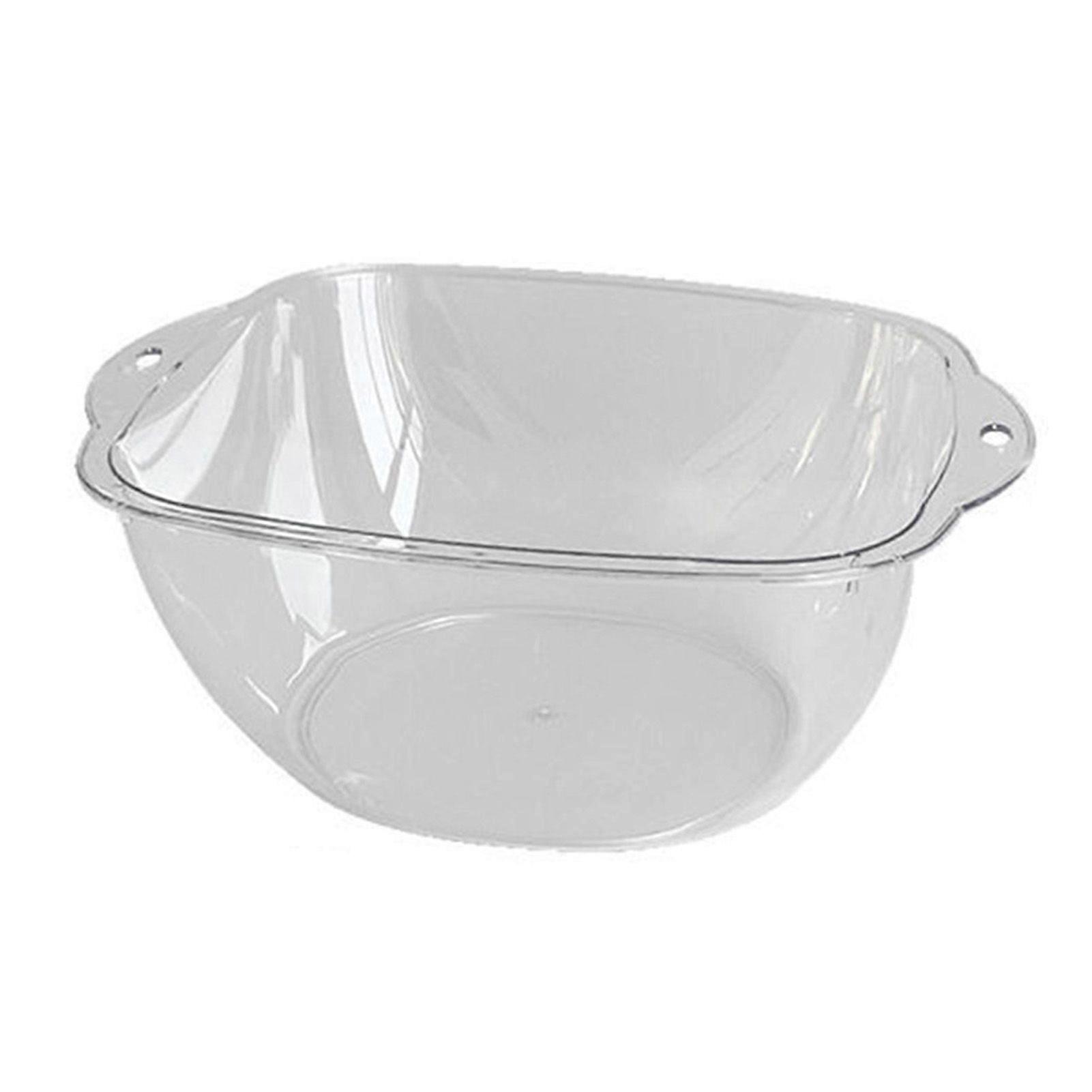 Transparent Plastic Washbasin Multifunctional Stylish Simple Style Thickened Durable Clear Face Basin for Home Dormitory Travel L