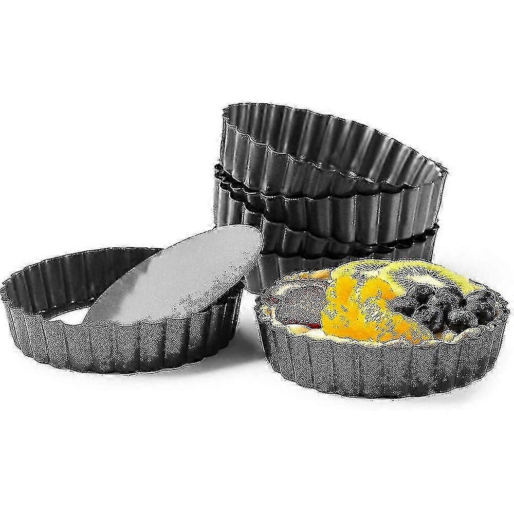 Mini Non-stick Tart Pans Round Quiche Pans With Removable Loose Bottom Cheesecakes Pie Pizza Pan