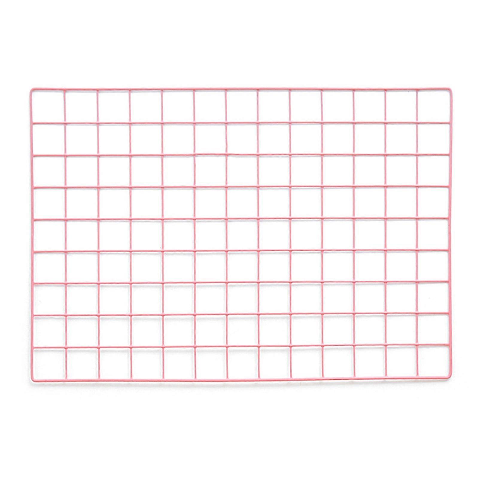 DIY Grid Photo Iron Frame Wall Shelf Wall Mounted Mesh Display Panel Wall Art Display Organizer