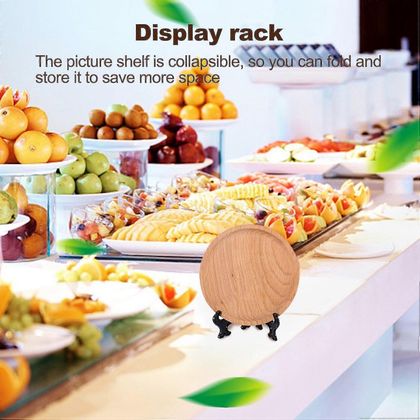 48 Pieces Easel Stands 3 Inch Plastic Plate Stand Holder Display Easel Stand For Display Frame (bla