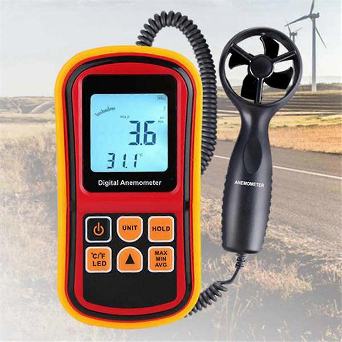 Handheld Anemometer for Wind Speed and Temperature Measurement