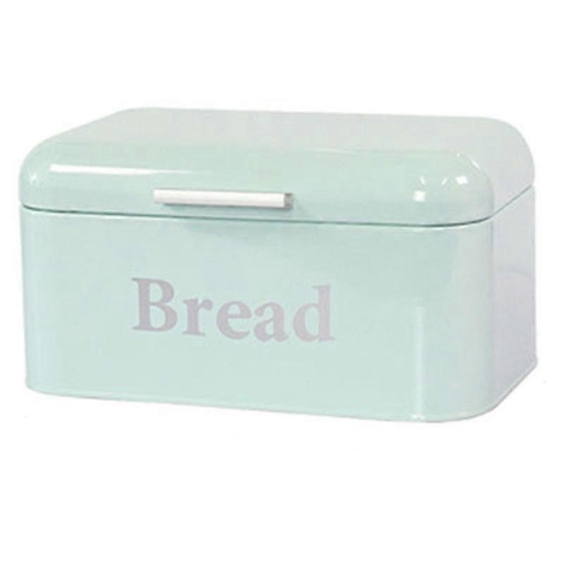 Vintage Bread Box Cupboard Iron Snack Box Desktop Storage Box Blue