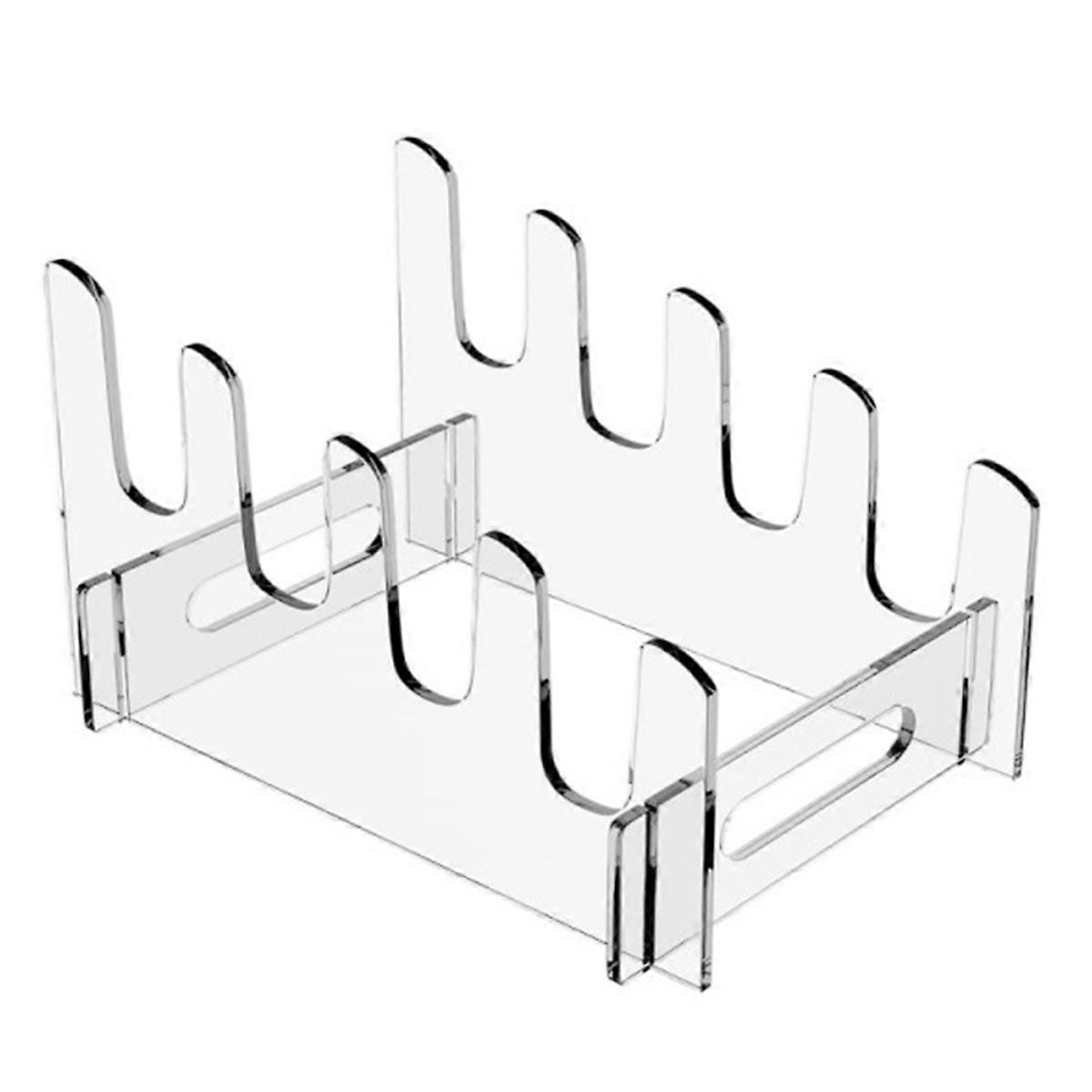 Dish Drying Rack, Arcylic Single Tier Dish Holderr, 4Grids