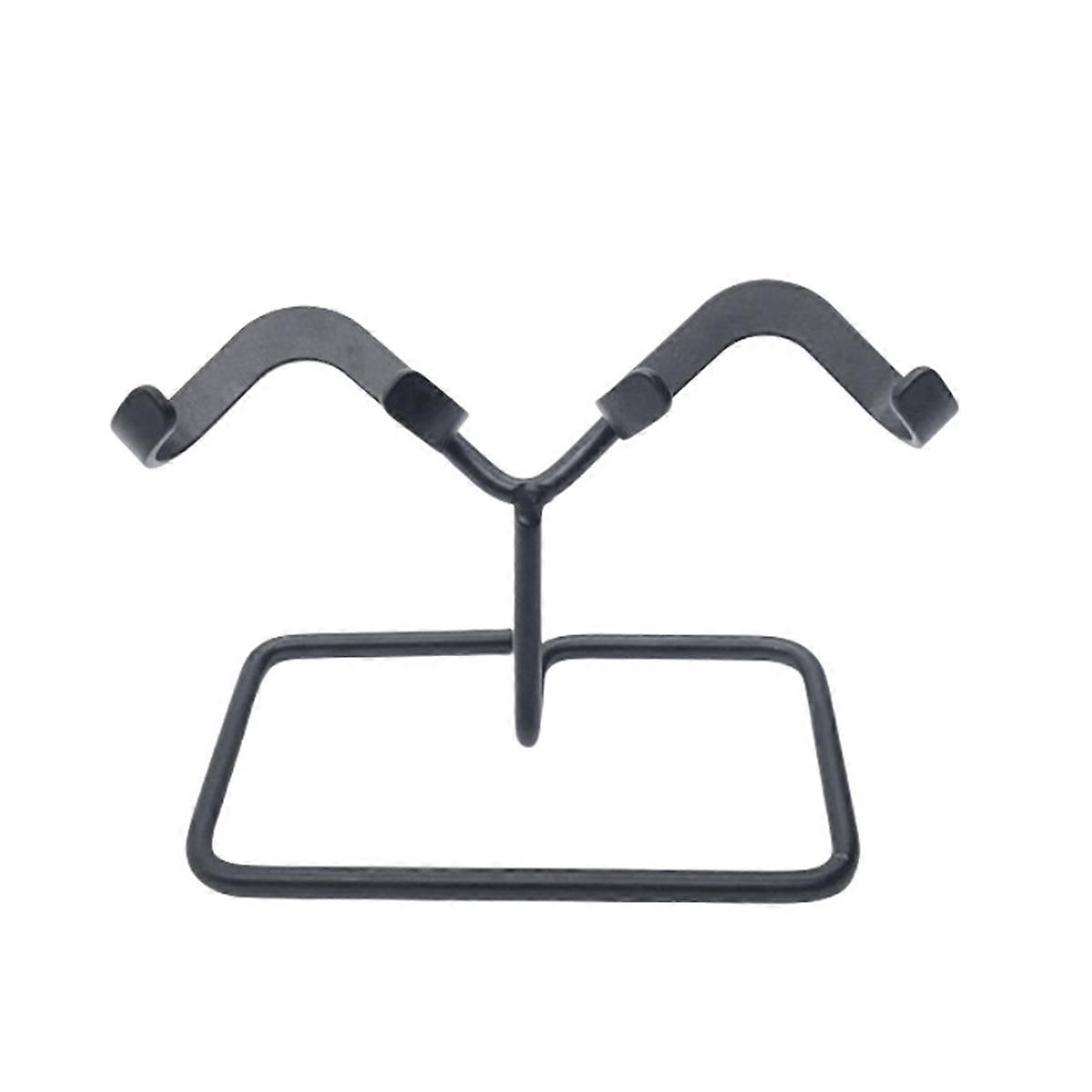 Natural Crystal Heart Stone Mine Stand Holder Black