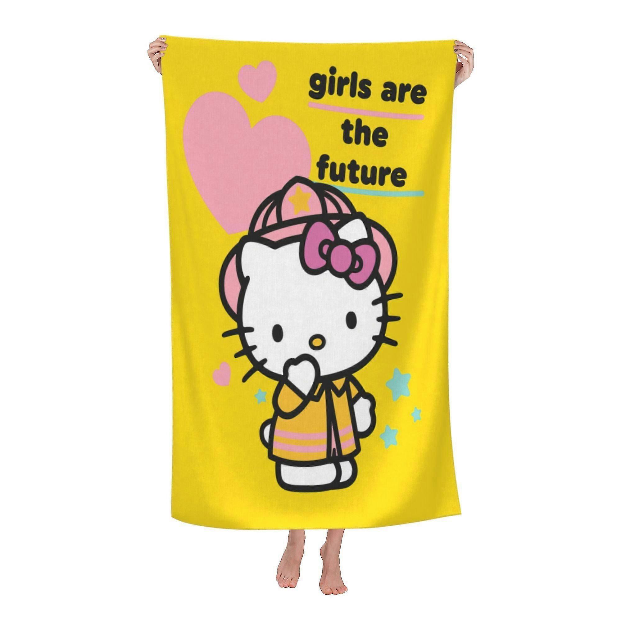 Hello Kitty Beach Towel, Large Microfiber Bath Towel #VbR2