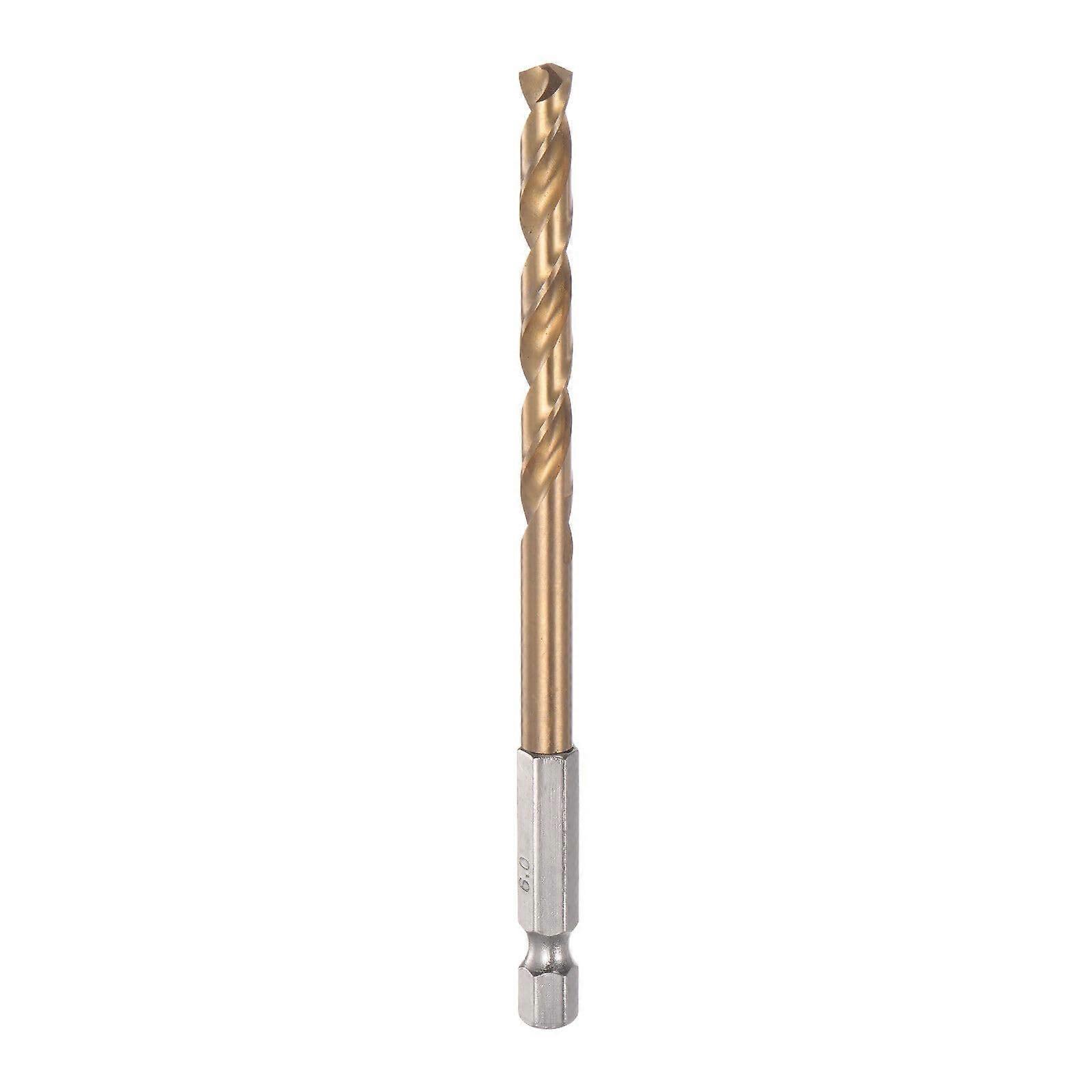 Parts for Machine 6mm M35 High Speed Steel Titanium Hex Twist Drill Bit with 1/4' Shank (#CN-250924-05633)