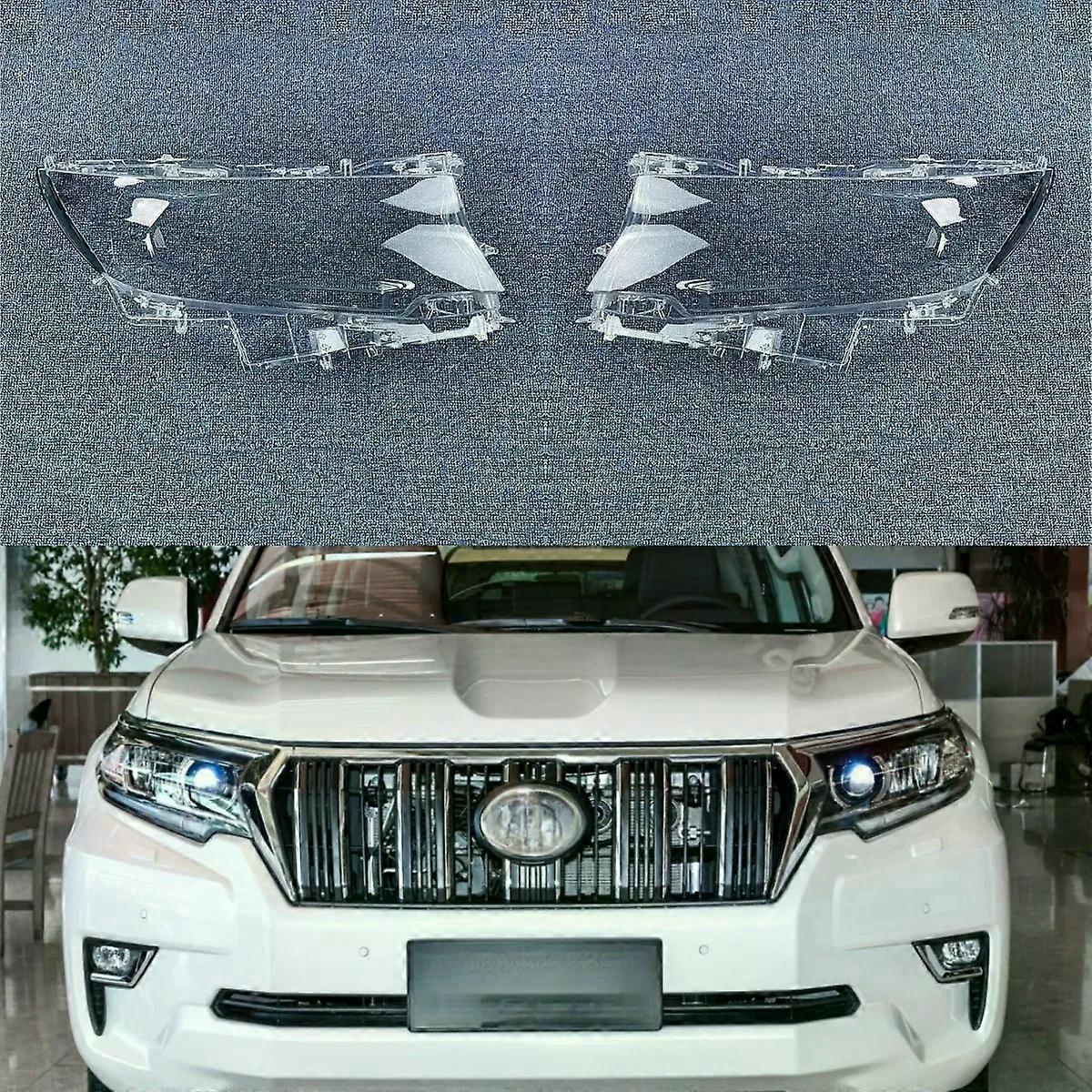 High qualityFor Toyota Prado 2017-2019 Headlamp Cover Transparent Lamp Shade Headlight Shell Lens Plexiglass Replace Original Lampshade